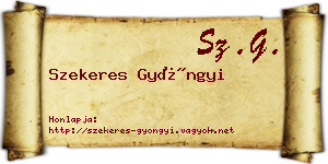 Szekeres Gyöngyi névjegykártya
