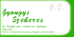 gyongyi szekeres business card